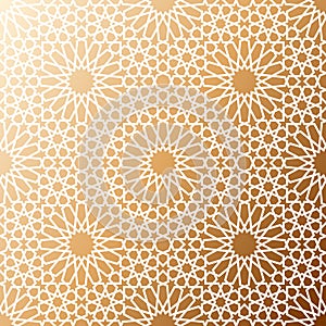 Arabic islamic eastern oriental traditional seamless pattern. Girih ornament moroccan mosaic tile. Authentic oriental arabian styl photo