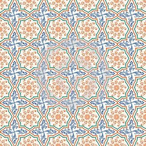 Arabic or Islamic ornaments pattern.