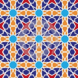 Arabic,islamic seamless pattern.Colored,Geometrical