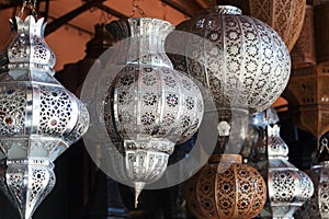 Arabic lamps in Marrakesh