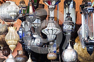 Arabic lamps in Marrakesh