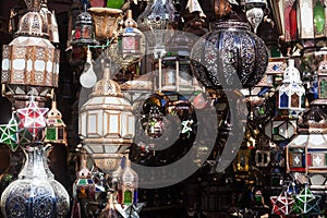 Arabic lamps in Marrakesh