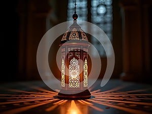 Arabic Lantern Illuminating the Night