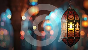 arabic lantern of ramadan celebration background