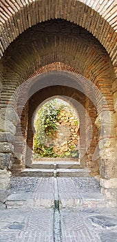 Arabic like gate in Moorish fort