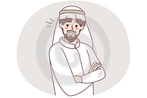 Arabic man in thobe photo