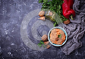 Arabic or Middle Eastern dip Muhammara