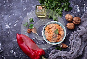 Arabic or Middle Eastern dip Muhammara