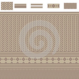 Arabic modern pastel brown seamless pattern