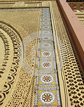 Arabic mosaic decoration on the city gate