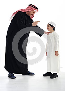 Arabic Muslim father and son