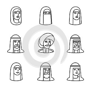 Arabic and muslim people faces