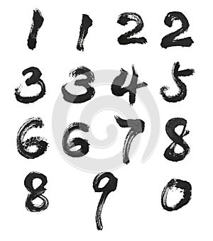 Arabic numerals calligraphy font photo