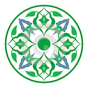 Arabic oriental ornament. Floral pattern motif.