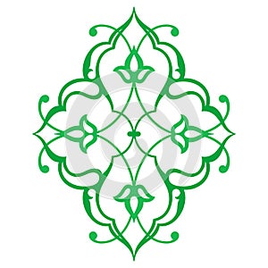 Arabic oriental ornament. Floral pattern motif.,