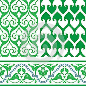 Arabic oriental ornament. Floral pattern motif.