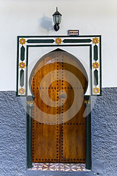 Arabic Oriental Styled Door In Marshan, Morocco