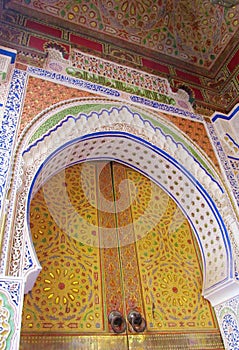 Arabic ornament decoration on the wall and gate