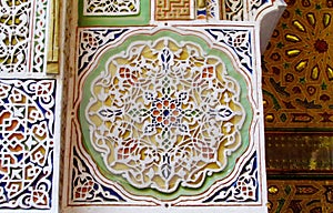 Arabic ornament decoration on the wall and gate