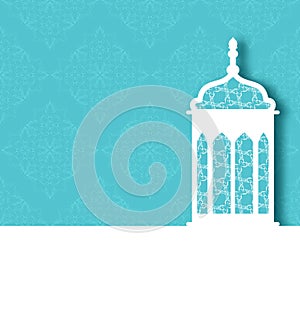 Arabic ornamental lamp for Ramadan Kareem