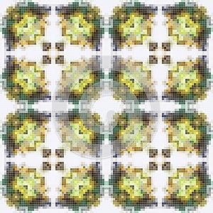 Arabic pattern background, islamic ornament. arabic tile, or arabic zellij - traditional mosaic