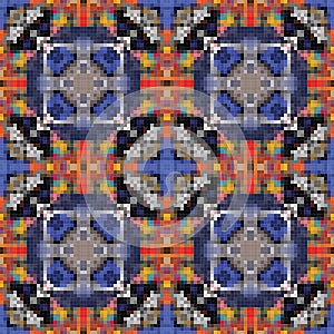 Arabic pattern background, islamic ornament. arabic tile, or arabic zellij - traditional mosaic