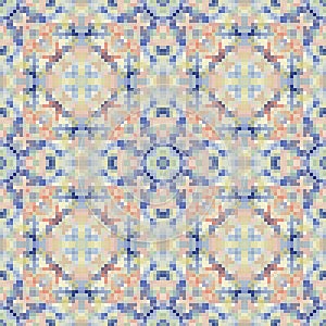 Arabic pattern background, islamic ornament, arabic tile or arabic zellij, traditional mosaic
