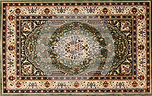Arabic rug with floral pattern