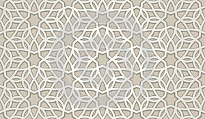 Arabic seamless pattern design element related to Islamic ornament