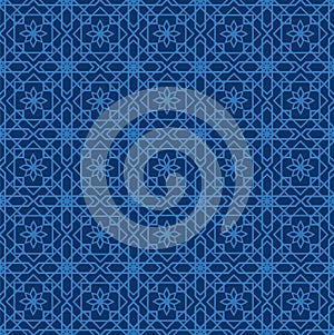 Arabic seamless pattern. Mosaic Oriental Ornaments. Vector illus