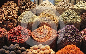 Arabic spices at spice soukh - Deira, Dubai, UAE.