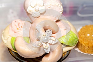 Arabic sweets. On a white background