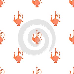 Arabic tea pot pattern seamless vector