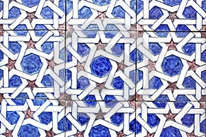 Arabic tiles, Andalusia, Spain photo