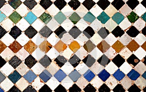 Arabic tiles background. Alhambra of Granada