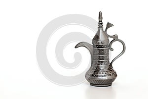 Arabic traditional coffee pot isolated on white background