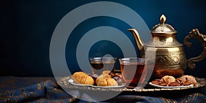 Arabic Traditional Coffee: Symbol of Hospitality. Generative ai