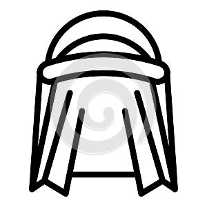 Arabic turban icon outline vector. Indian pagdi photo