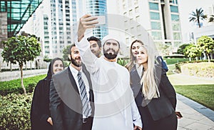 Arabic and western business people