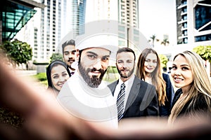 Arabic and western business people