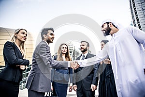 Arabic and western business people