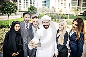 Arabic and western business people