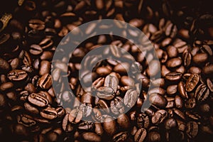 Arabica brown rosted coffee beans photo