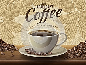 Arabica coffee ads photo