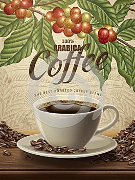 Arabica coffee ads photo