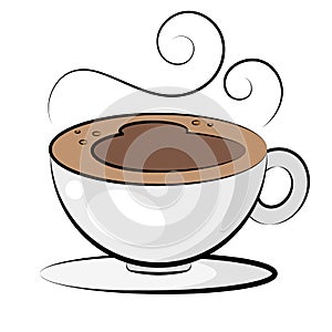 Arabica coffee ads with a cup of beverage vector