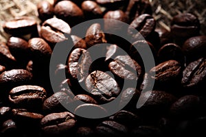 Arabica coffee beans texture brown