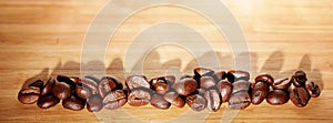 Arabica coffee beans texture brown