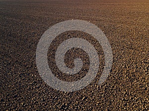 Arable ploughed land soil