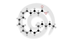 arachidonic acid molecule, structural chemical formula, ball-and-stick model, isolated image polyunsaturated omega-6 fatty acid